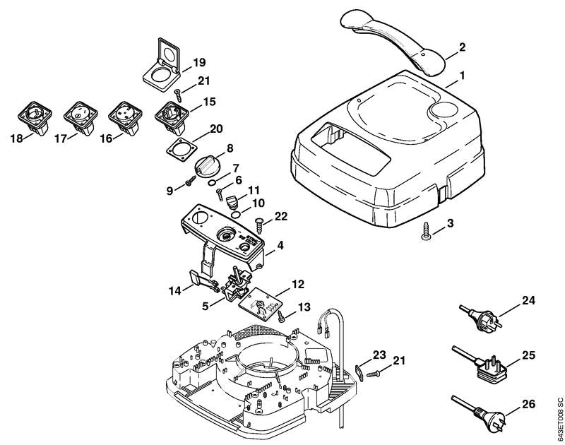STIHL Panel OEM 47274002401 technical drawing position 4