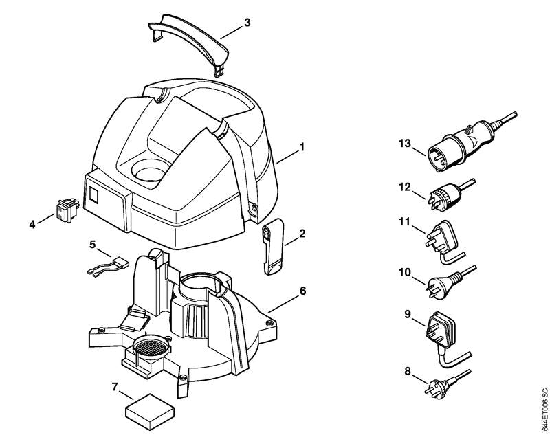 STIHL Connecting cable ZA OEM 47304402000 technical drawing position 11