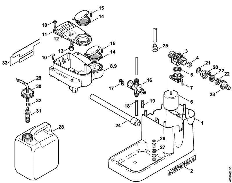 STIHL Float OEM 47367036000 technical drawing position 6