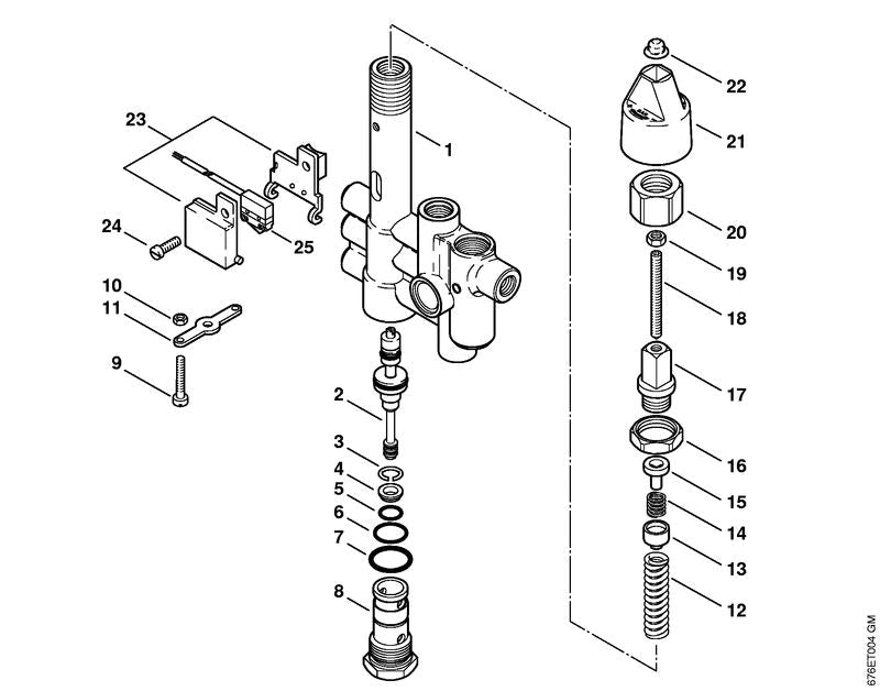STIHL Knob OEM 47365102000 technical drawing position 21