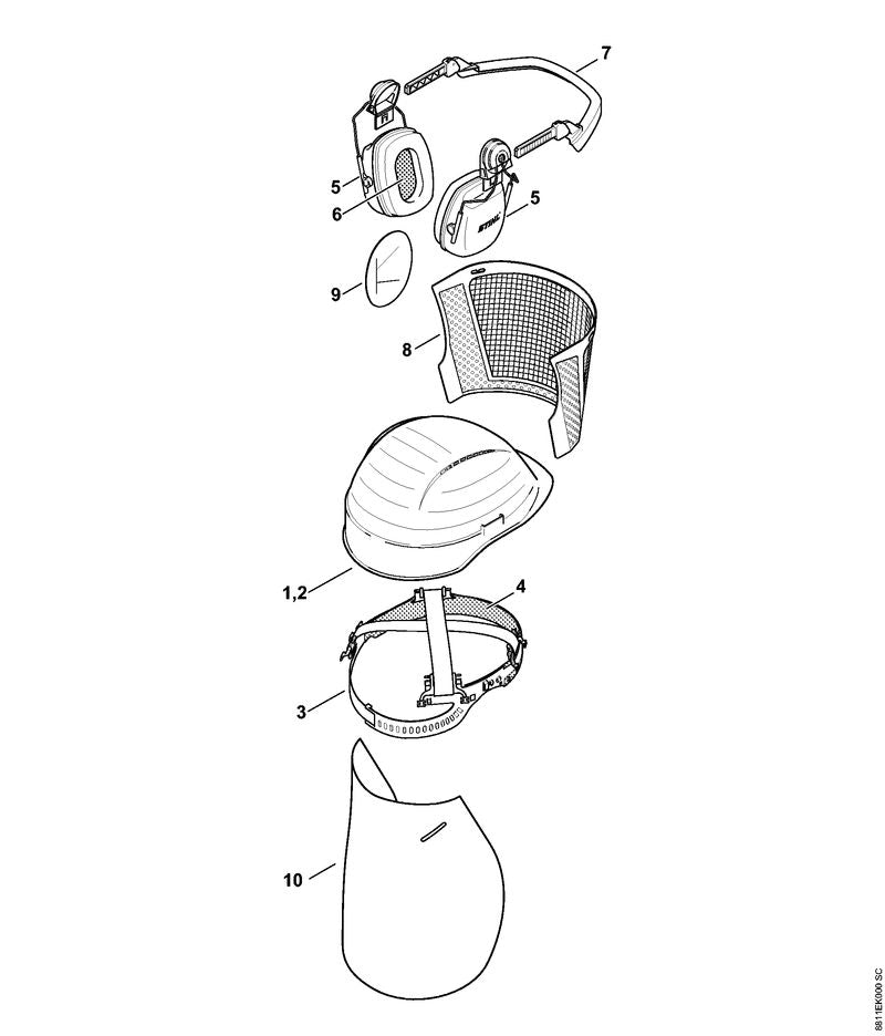 STIHL Interior OEM 00008840163 technical drawing position 3