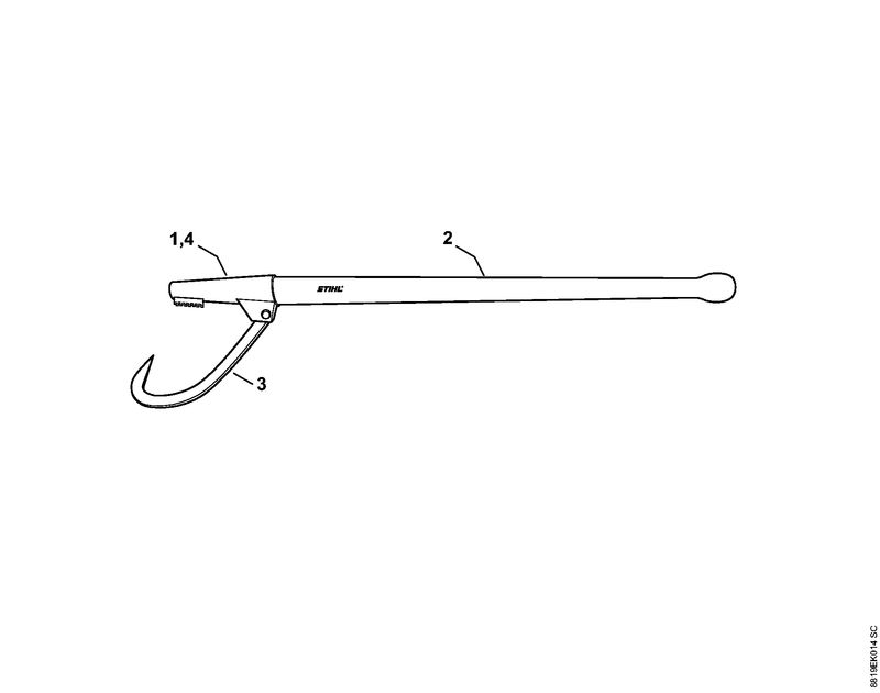 STIHL Ash handle OEM 00008812112 technical drawing position 2