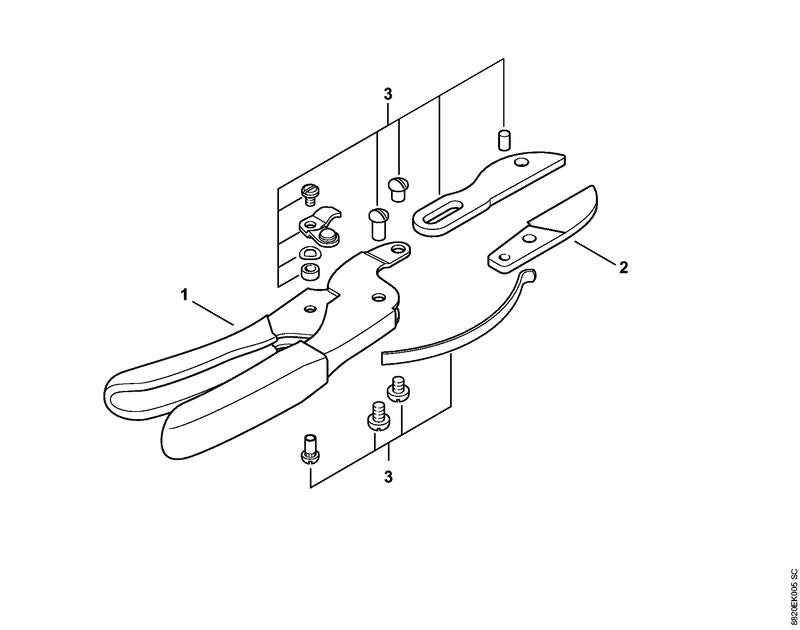 STIHL Parts kit OEM 00008813656 technical drawing position 3