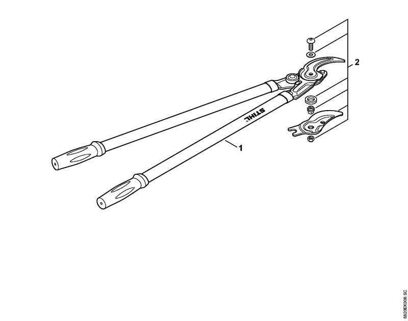 STIHL Parts kit OEM 00008813666 technical drawing position 2