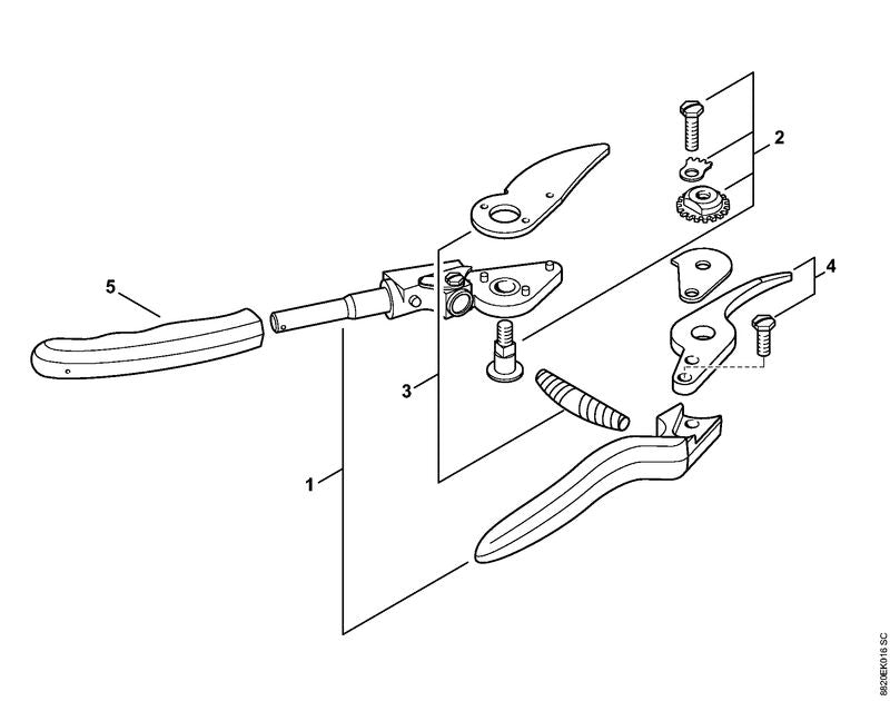 STIHL Anvil blade with screws OEM 00008819922 technical drawing position 4