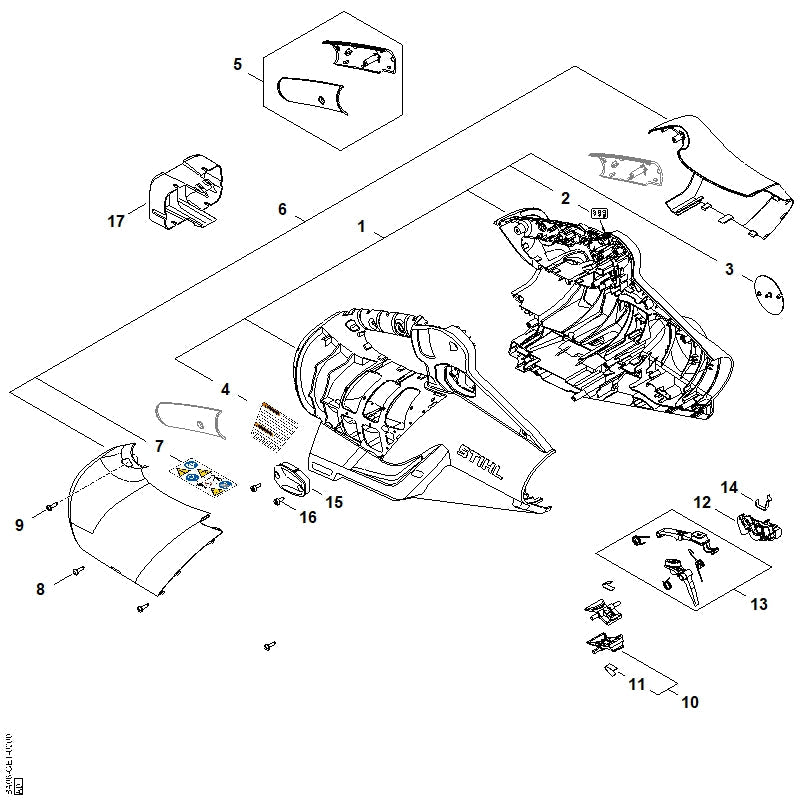 STIHL Warning pictogram OEM 00009677418 technical drawing position 7