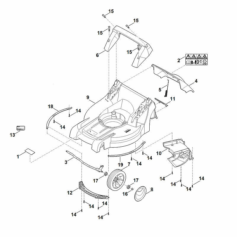 STIHL Plate OEM 00009671000 technical drawing position 1