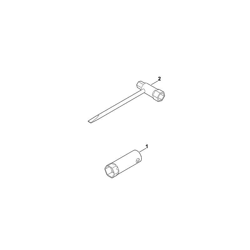 STIHL Spark plug wrench OEM 08121901004 technical drawing position 1
