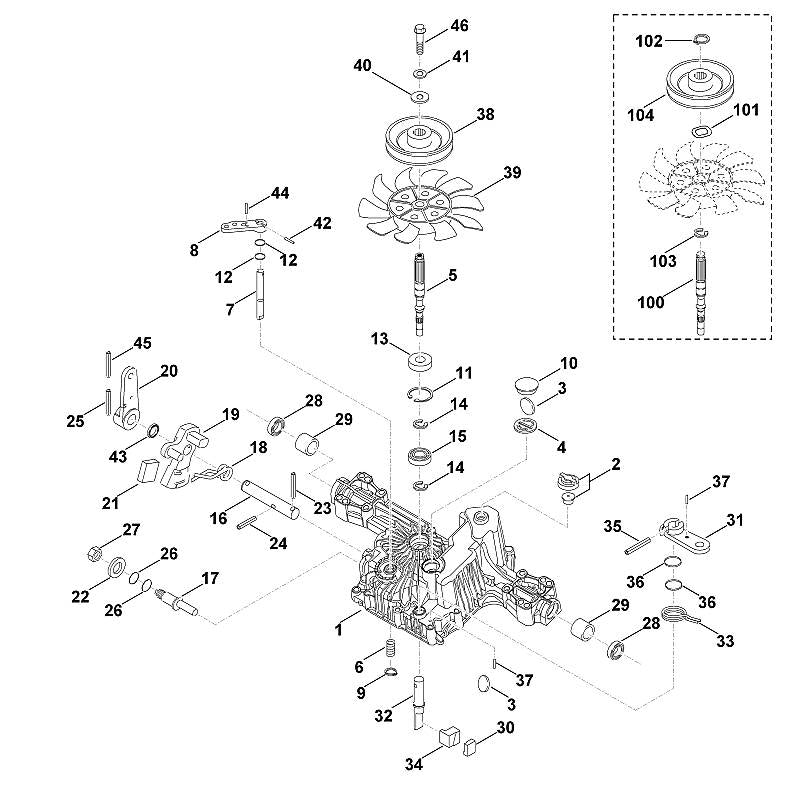 STIHL Switch lever OEM 00106433601 technical drawing position 20