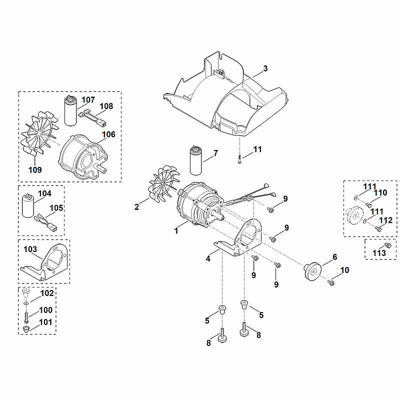STIHL Screw M8x40 OEM 00007069500 technical drawing position 8