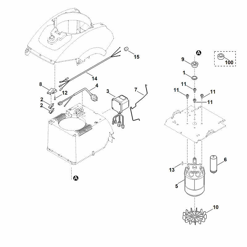 STIHL Condenser 40µF OEM 00006051025 technical drawing position 6