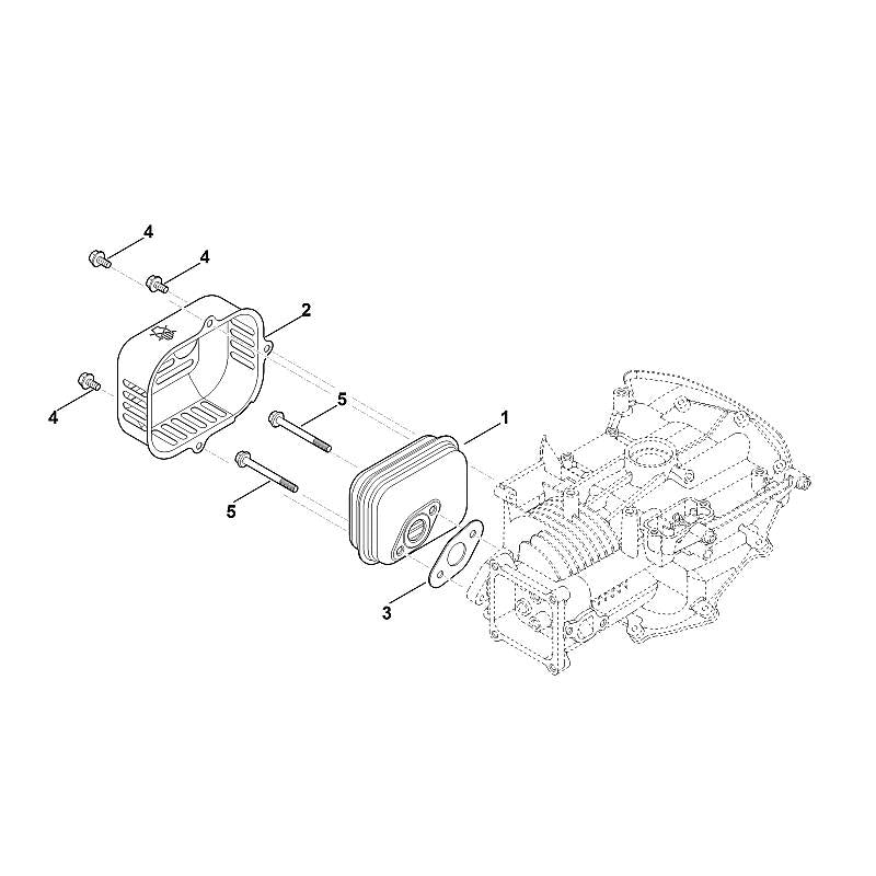 STIHL Muffler guard OEM 00041406000 technical drawing position 2
