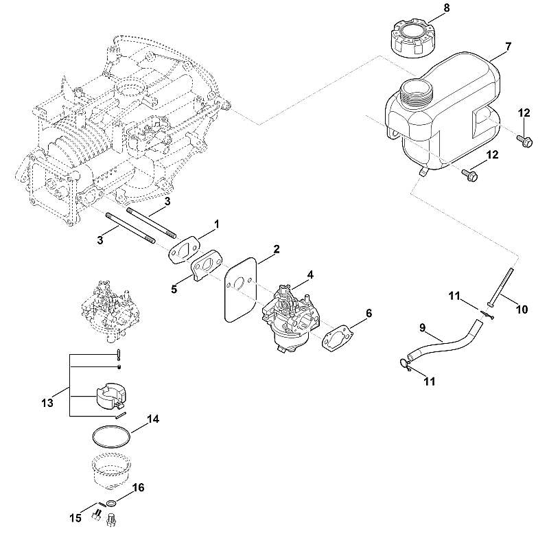 STIHL Hose OEM 00043580800 technical drawing position 9