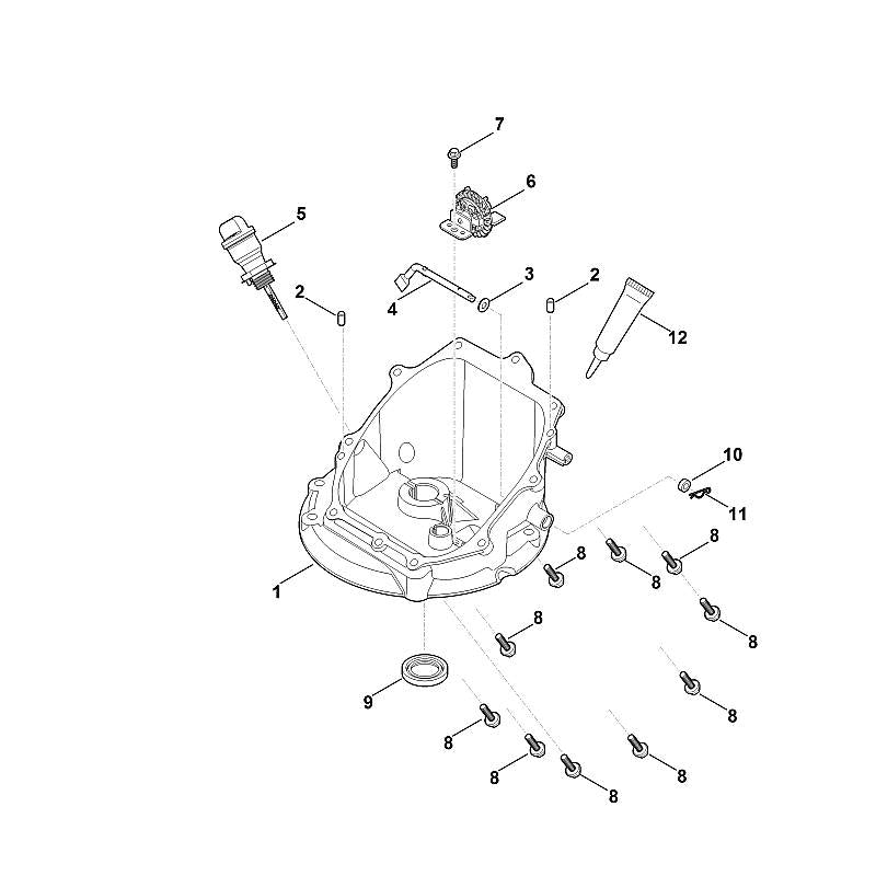 STIHL Cover OEM 00040201100 technical drawing position 1