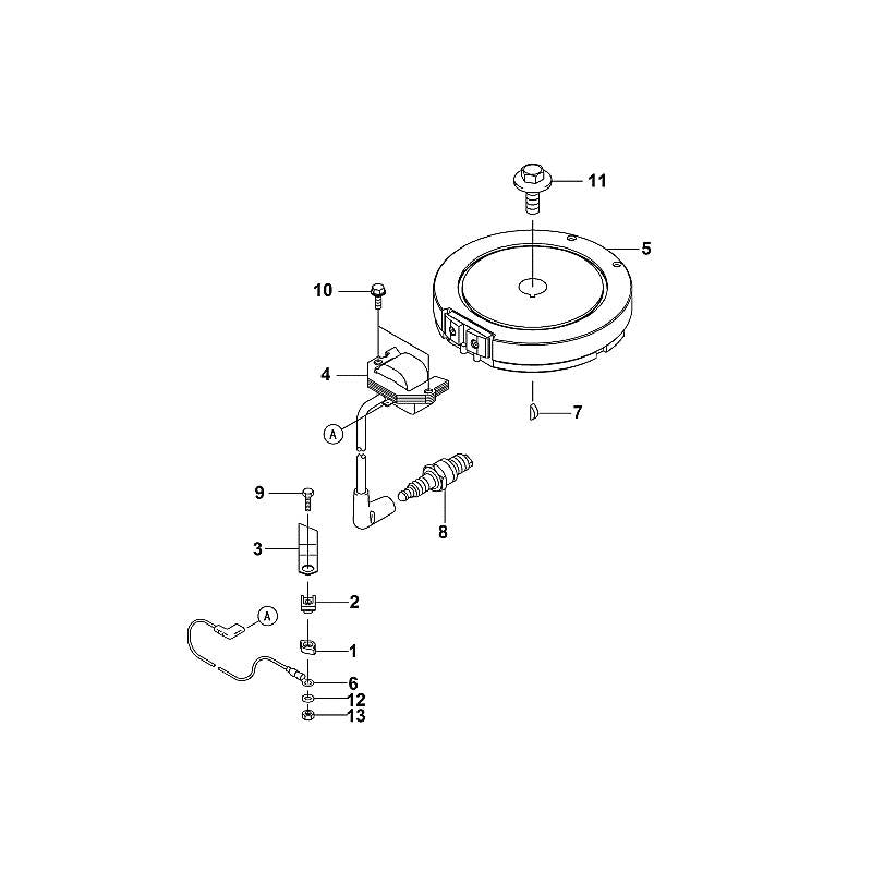 STIHL Short circuit wire OEM 00014401101 technical drawing position 6