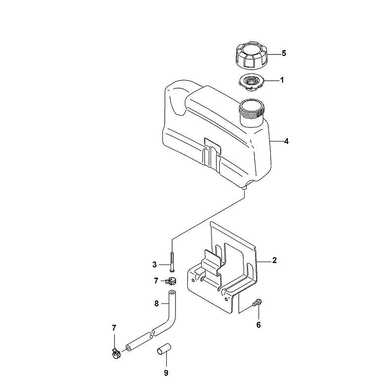 STIHL Hose clip OEM 00013587903 technical drawing position 7