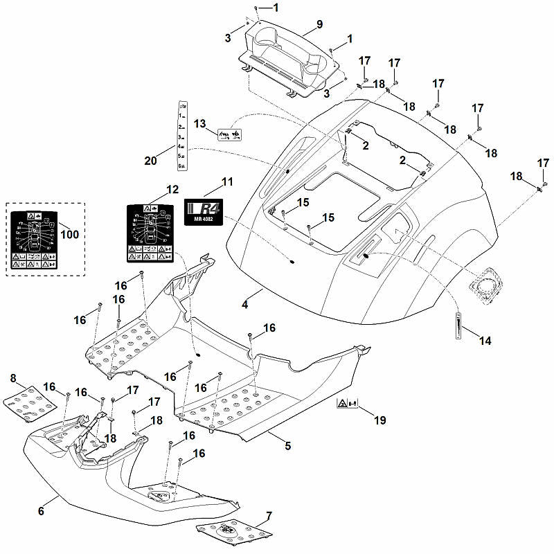 STIHL E-clip OEM 00009587200 technical drawing position 3
