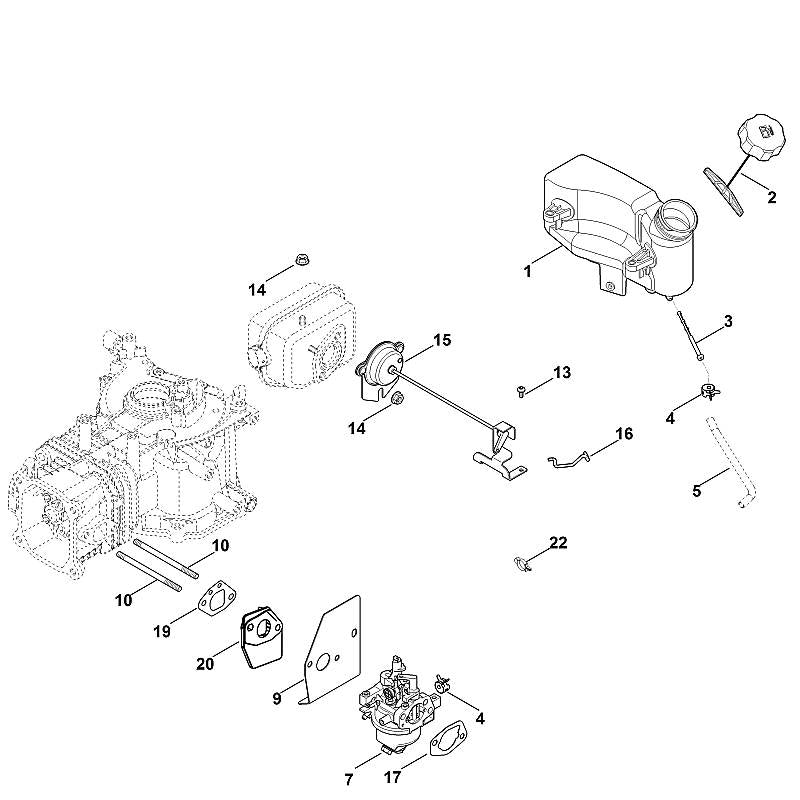 STIHL Intermediate plate set OEM 00020071013 technical drawing position 20