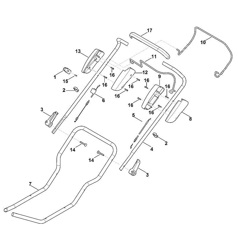 STIHL Cable Clips OEM 00007033101 technical drawing position 2