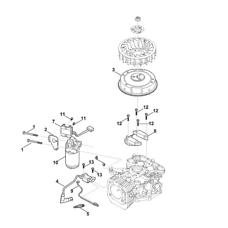 STIHL Ignition module OEM 00044001302 technical drawing position 4
