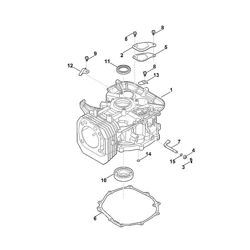 STIHL Crankcase OEM 00040202102 technical drawing position 1