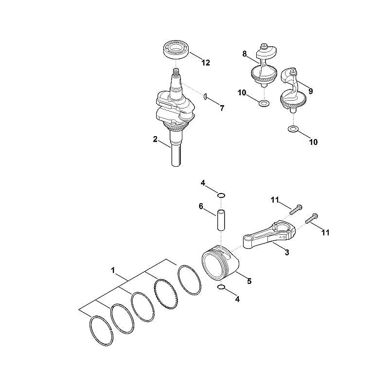 STIHL Balancer shaft OEM 00040371001 technical drawing position 9