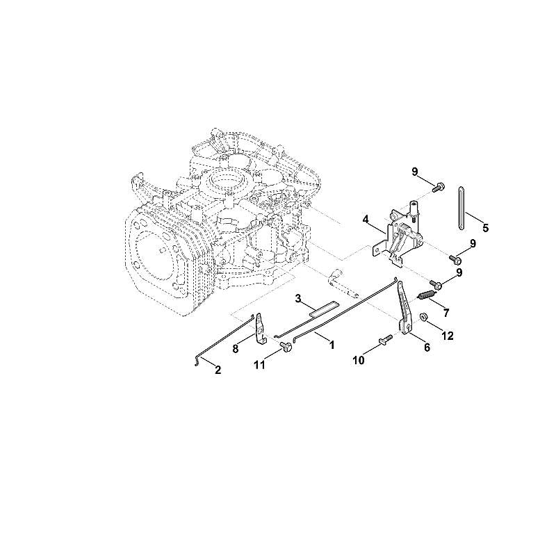 STIHL Throttle actuation OEM 00041801801 technical drawing position 4