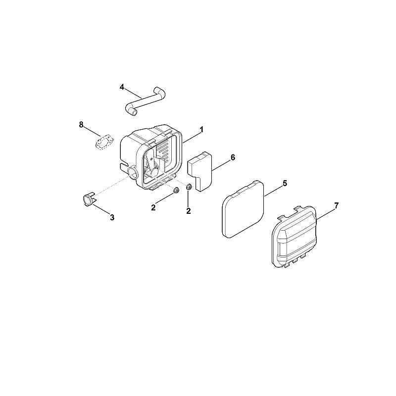 STIHL Air filter OEM 00041404402 technical drawing position 1