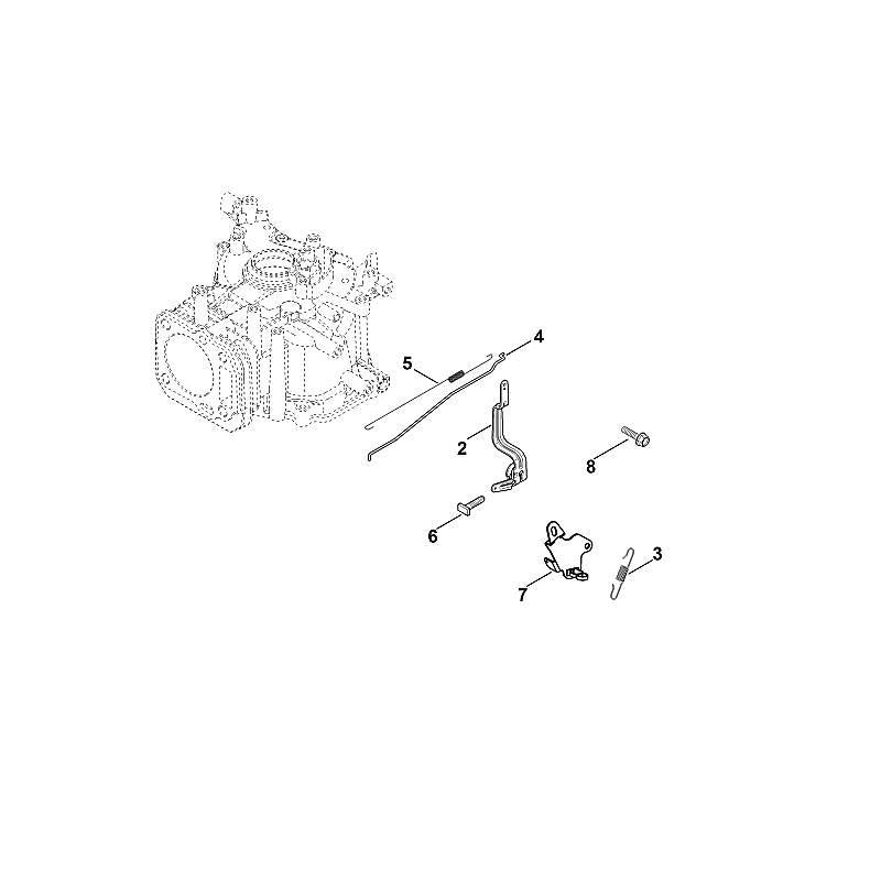 STIHL Control plate (throttle actuation) OEM 00021801804 technical drawing position 7