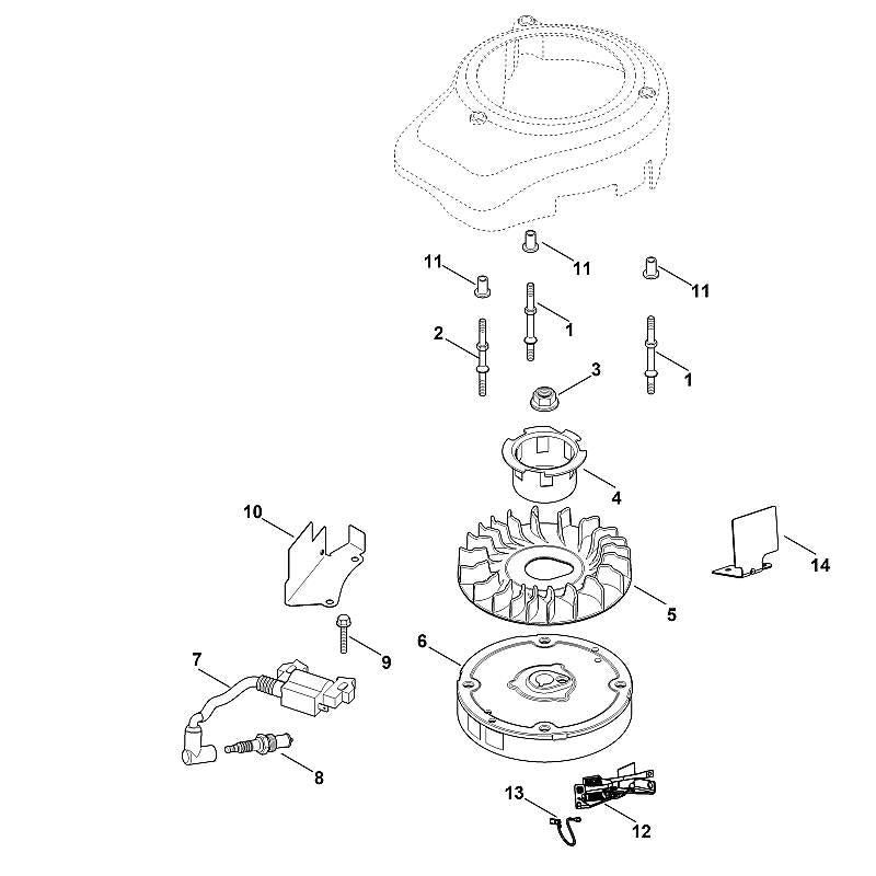 STIHL Flywheel OEM 00024001203 technical drawing position 6