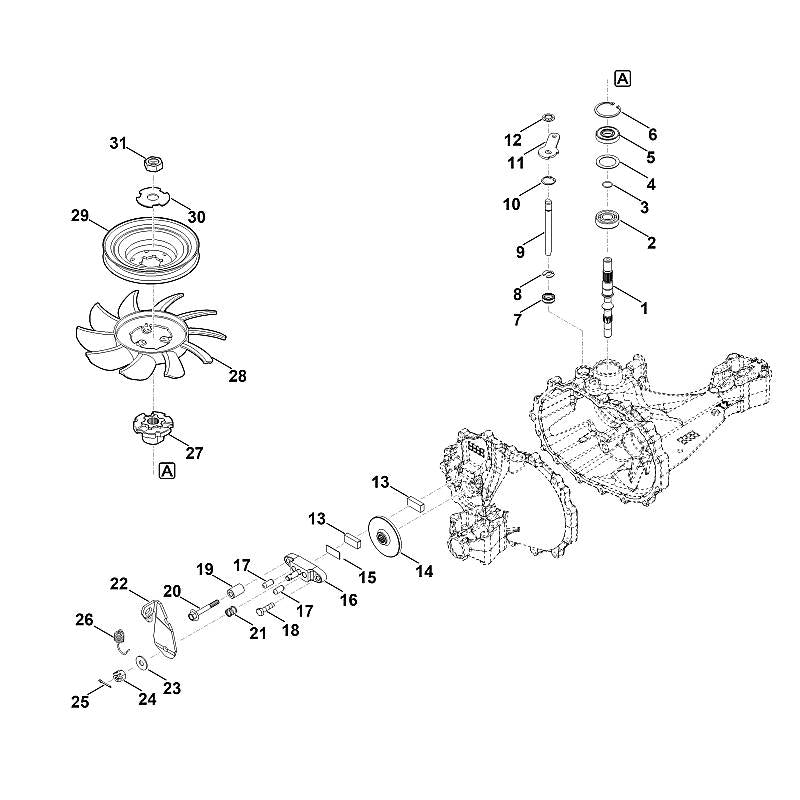 STIHL Circlip 0,75" OEM 00129852001 technical drawing position 10