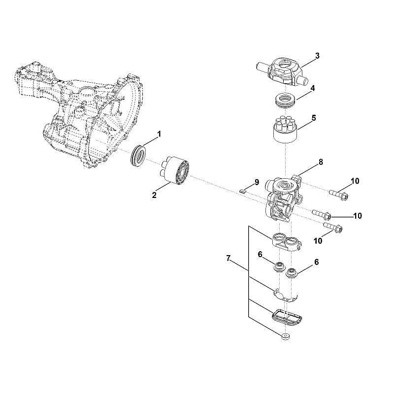 STIHL Pump cylinder with piston OEM 00126404000 technical drawing position 2