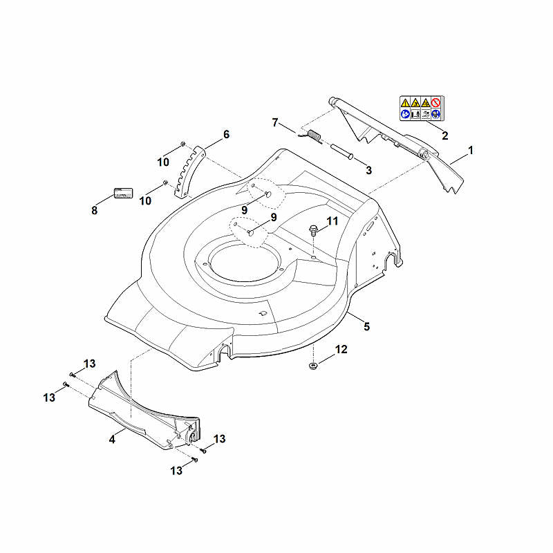 STIHL Warning note OEM 00009676728 technical drawing position 2