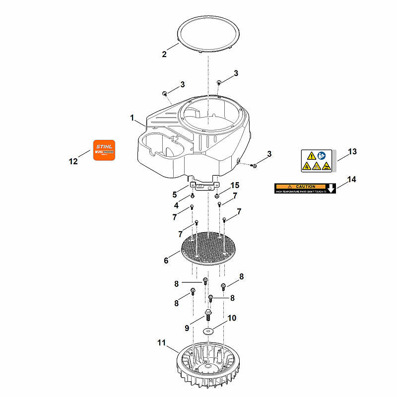 STIHL Ring OEM 00040848901 technical drawing position 2