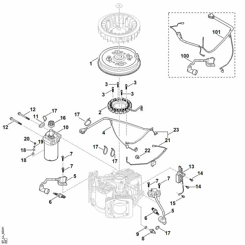 STIHL Rectifier OEM 00044300901 technical drawing position 13
