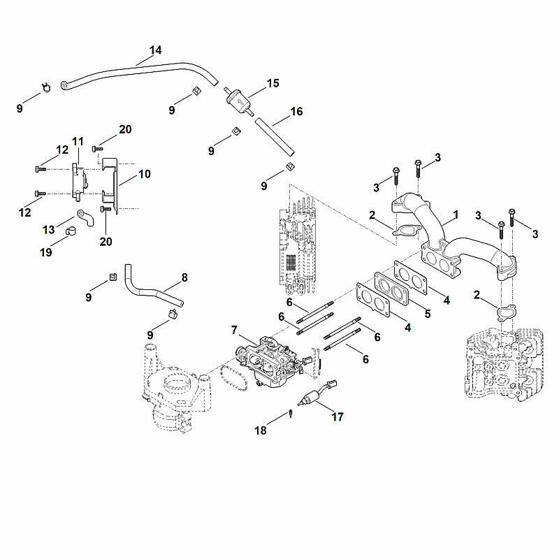 STIHL Carburetor OEM 00041200613 technical drawing position 7