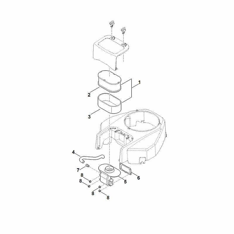 STIHL Filter element OEM 00041410101 technical drawing position 2