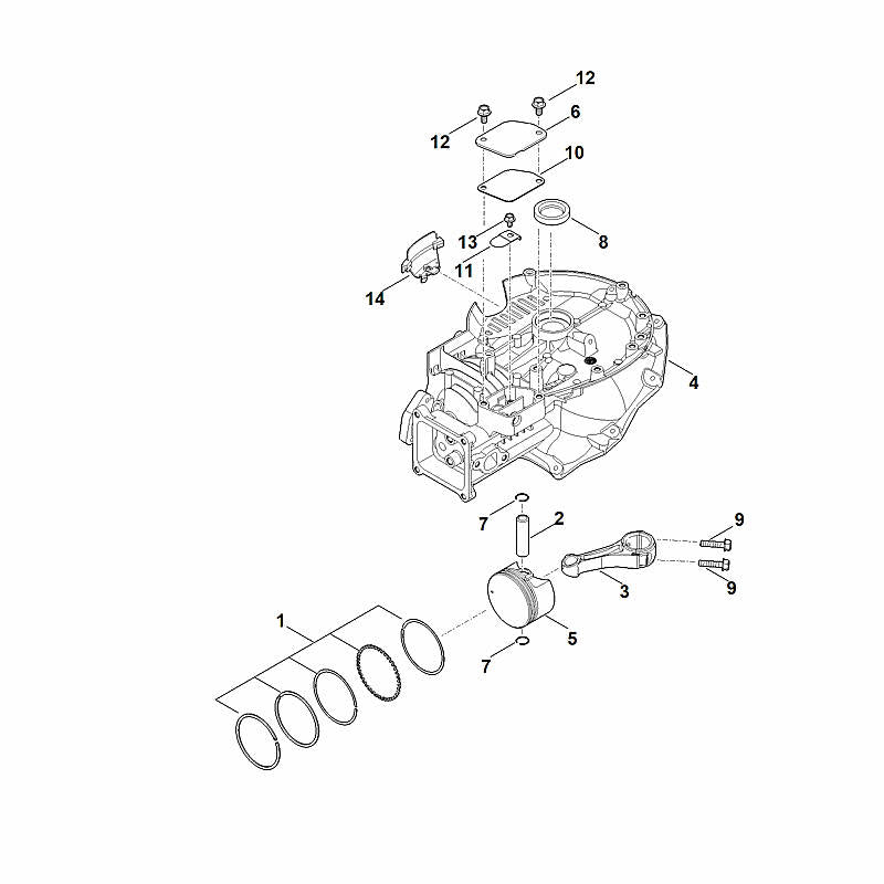 STIHL Cover OEM 00040820410 technical drawing position 14