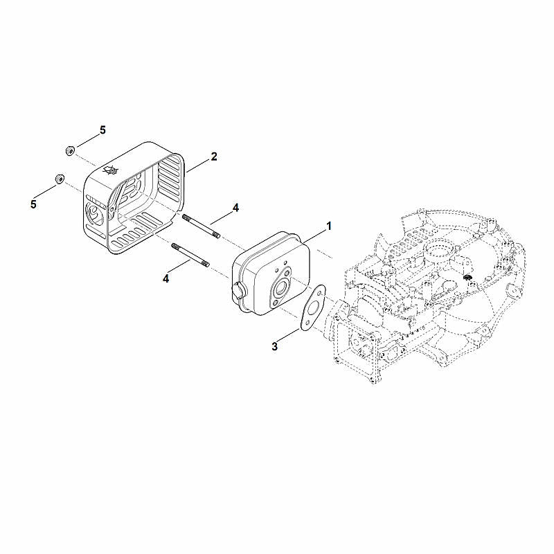 STIHL Muffler guard OEM 00041406005 technical drawing position 2