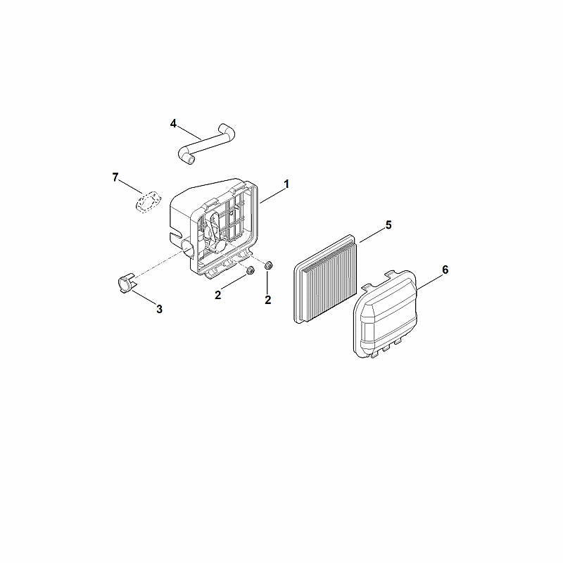 STIHL Filter cover OEM 00041243601 technical drawing position 6