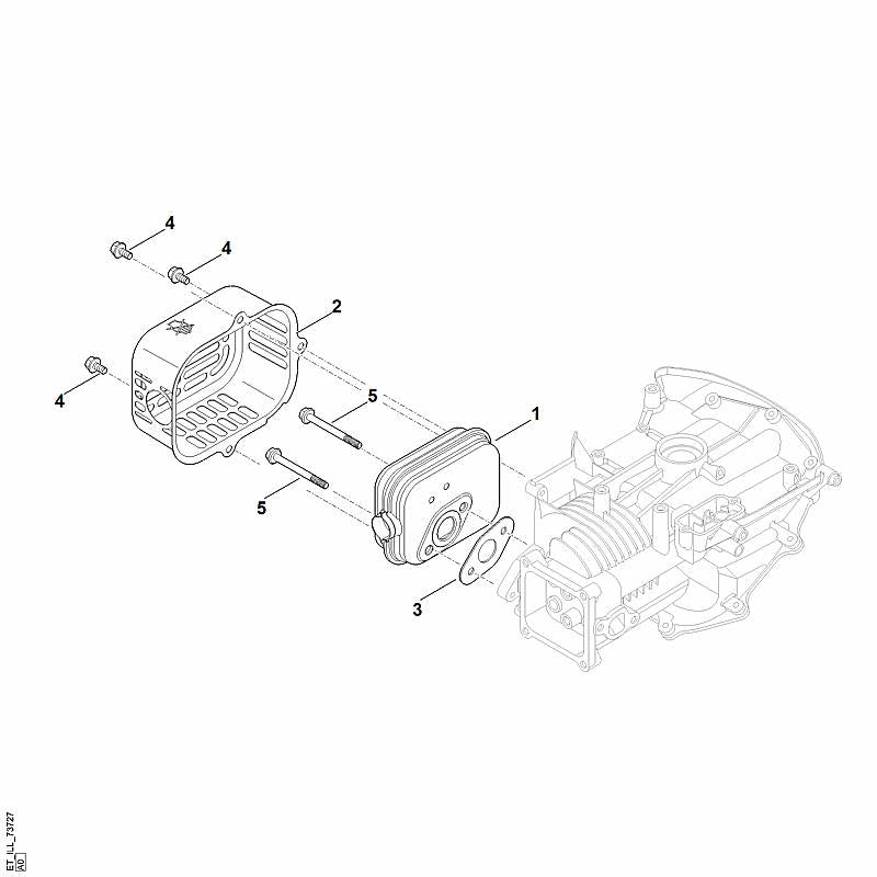 STIHL Muffler guard OEM 00041406003 technical drawing position 2