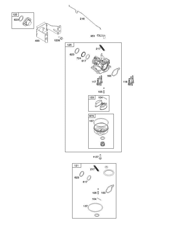 STIHL 595489 Carburetor OEM 00030003294 technical drawing position 125