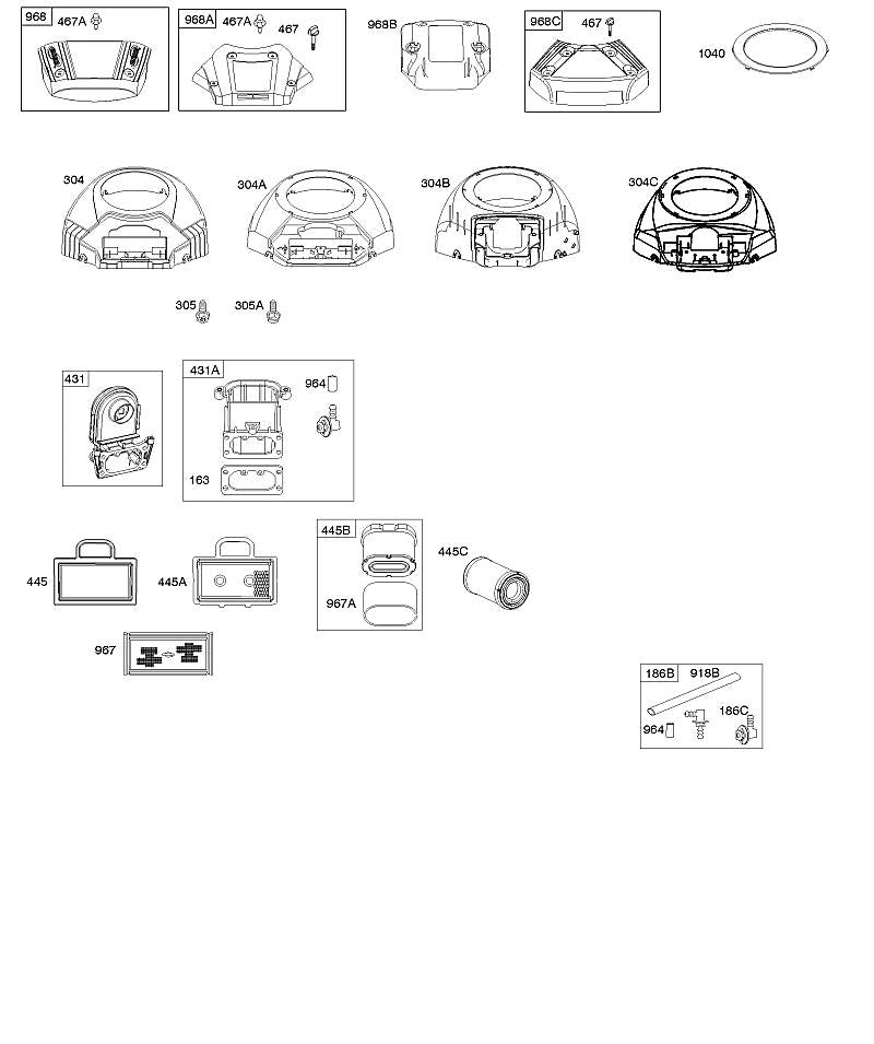 STIHL 273638S FILTER-PRE CLEANER OEM 00030000065 technical drawing position 967