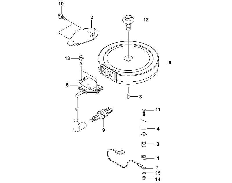 STIHL Ignition module OEM 00014001300 technical drawing position 5