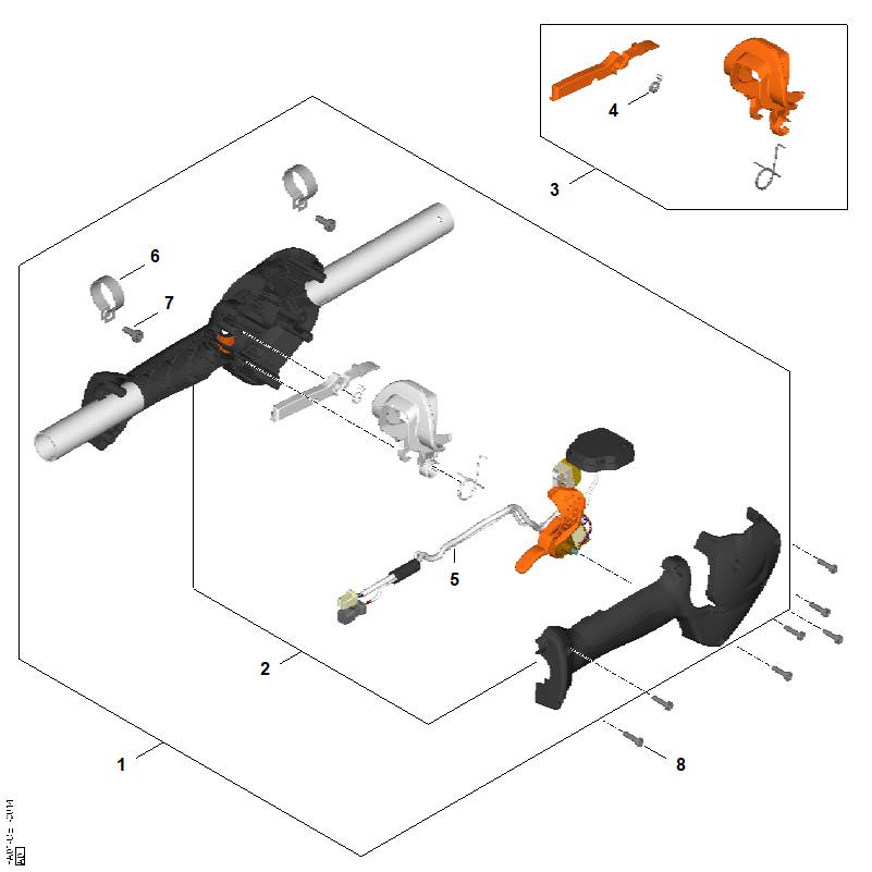 STIHL Hose clamp OEM 41447919401 technical drawing position 6
