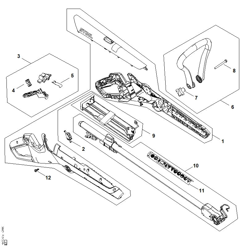 STIHL Warning pictogram FSA OEM 00009677341 technical drawing position 11