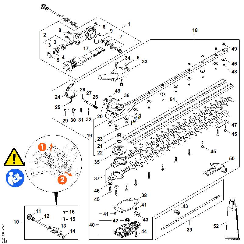 STIHL Blade guard 500 mm / 20" OEM 00007909200 technical drawing position 51