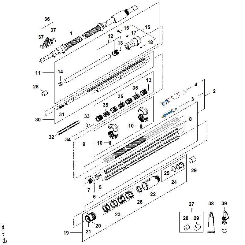 STIHL Spacer ring OEM 41827119822 technical drawing position 5