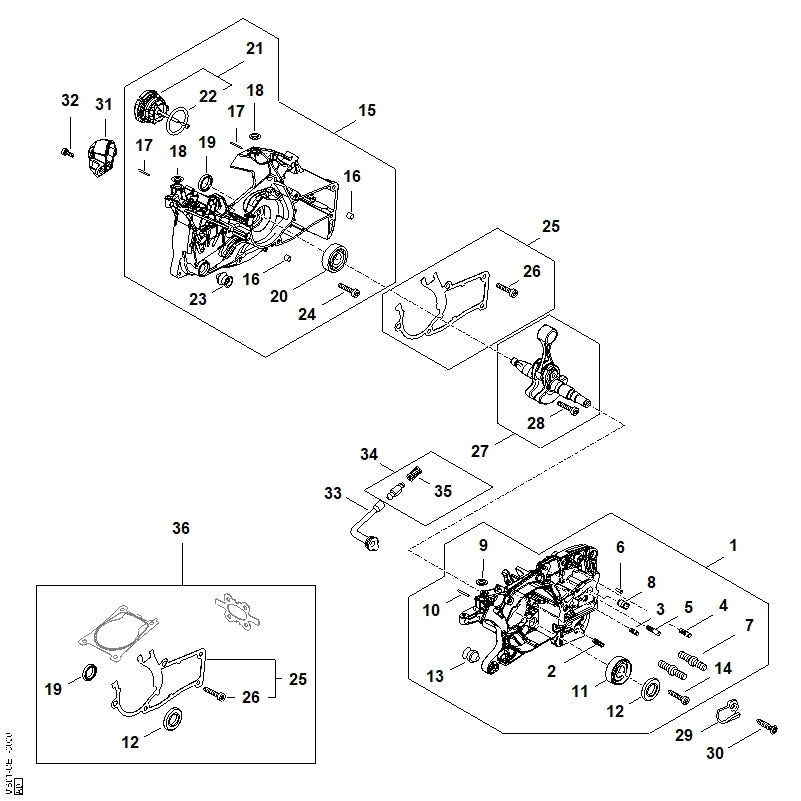 STIHL Bushing OEM 00009630902 technical drawing position 9