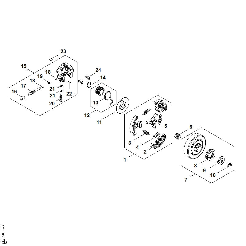 STIHL Pump piston OEM 11356470600 technical drawing position 17